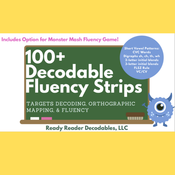 Fluency Strips for Reading fluency by Ready Reader Decodables