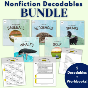 Nonfiction Decodables + Comprehension Worksheets